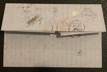 Royaume d’Italie 1861 - Lettre rarissime de Naples à Lyon