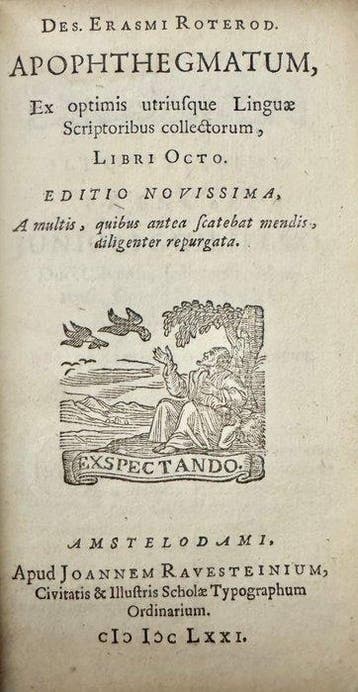 Erasmus Desiderius - APOPHTHEGMATA - 1671