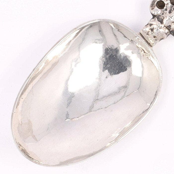 Nederland ca. 1750 - Gelegenheidslepel Charitas - Lepel, Antiquités & Art, Antiquités | Argent & Or