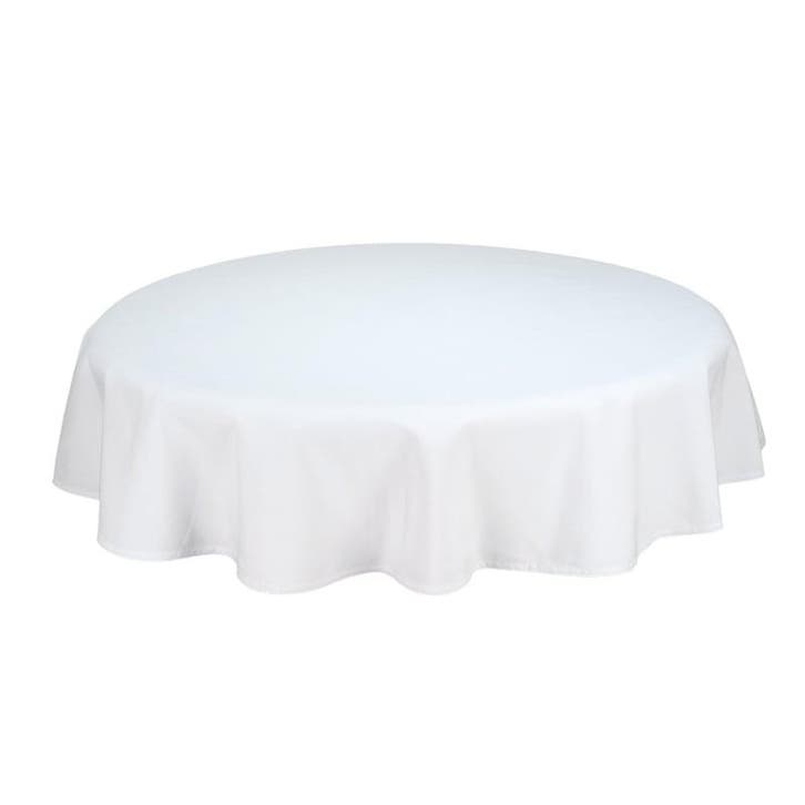 Nappe de Table Ronde White Blanc 275cm Ø - Treb SP, Maison & Meubles, Cuisine | Linge de cuisine, Envoi