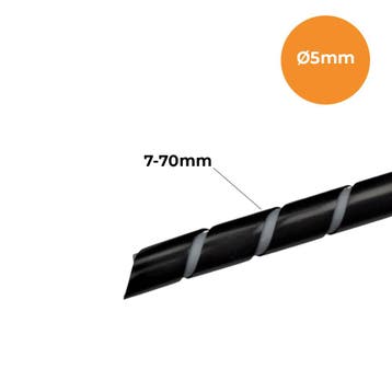 Spiraalband Zwart, 6mm, Ophalen of Verzenden, Nieuw
