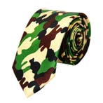Fako Fashion - Skinny Stropdas - Print - 145cm - Camouflage, Verzenden, Nieuw