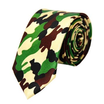 Fako Fashion - Skinny Stropdas - Print - 145cm - Camouflage, Verzenden