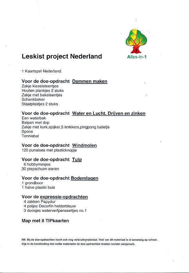 Alles-in-1 Leskist Project Nederland voor 60 leerlingen (inc, Livres, Livres scolaires, Envoi