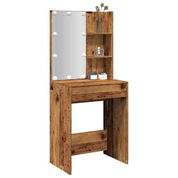 vidaXL Kaptafel met LED-verlichting 60x40x140 cm oud, Verzenden, Nieuw