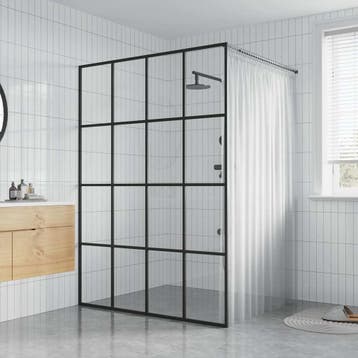 vidaXL Inloopdouchewand 140x195 cm transparant gehard glas, Verzenden