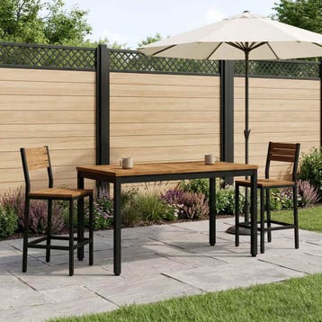 vidaXL Salontafel Naturel en Zwart 50 x 100,5 x 45 cm, Verzenden, Nieuw