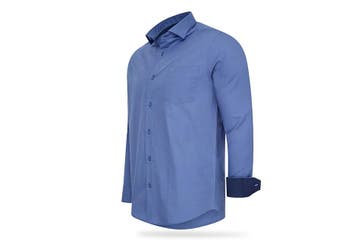 2dekans | Cappuccino Italia - 2XL - Overhemd - Blauw, Kleding | Heren, Ophalen of Verzenden, Nieuw