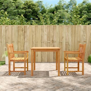 vidaXL 3-delige Tuinset massief acaciahout, Verzenden, Nieuw, Tuinset
