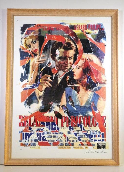 Mimmo Rotella (1918-2006) - Relazioni Pericolose (Dangerous, Antiquités & Art, Antiquités | Autres Antiquités