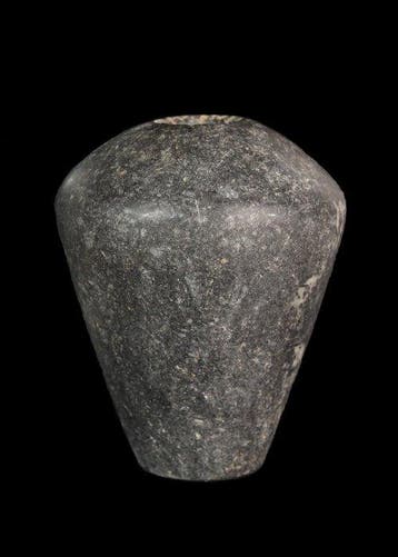 West-Aziatisch Black Hardstone ceremoniële knuppelkop