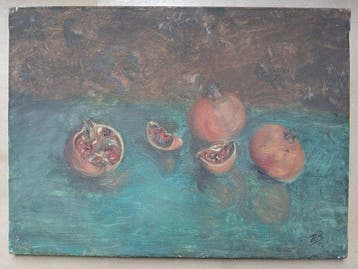 Belgische School(XX) - Monogram H. B. - Granaatappels