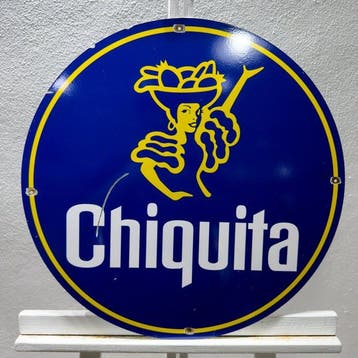 Chiquita Vintage Geroest Ronde Metalen Bord 50 cm –