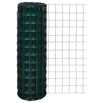 vidaXL Euro hek 10x1,2 m staal groen, Verzenden