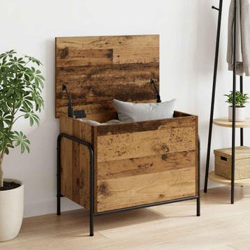 vidaXL Opbergbox Oud hout 80 x 40 x 49,5 cm Bewerkt hout, Verzenden, Nieuw