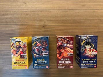 Bandai - 4 Booster box - One Piece, Nieuw