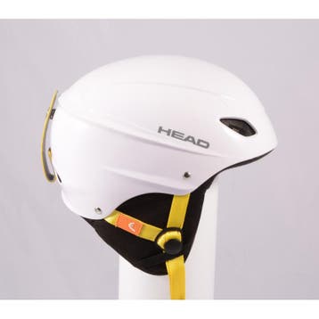 48 49 50 51 skihelm/snowboardhelm HEAD WHITE/yellow, verstel, Sport en Fitness, Verzenden, Gebruikt, Head