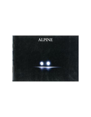 1992 ALPINE A610 TURBO BROCHURE FRANS, Ophalen of Verzenden