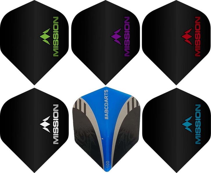 ABC Darts - Dart Flights - Metallic Mission Flights - 6 sets, Sport en Fitness, Darts, Pijlen, Nieuw, Ophalen of Verzenden