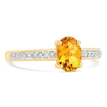 Zonder minimumprijs - Ring - 14 karaat Geel goud - 0.80ct.
