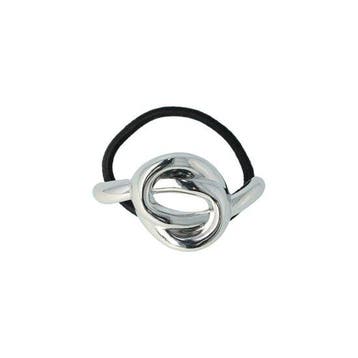 Haarelastiek – Cuff 6cm – Knoop Ornament – Metaalaccent –, Nieuw