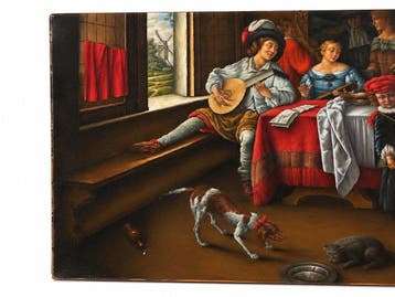 Jan Steen (1626-1679), after - Músicos en un interior