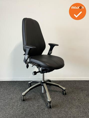 RH Logic 400 - Nieuw zwart kunstleer - Inclusief lendepomp -, Werkplek, Ophalen of Verzenden, Gebruikt, Stoel