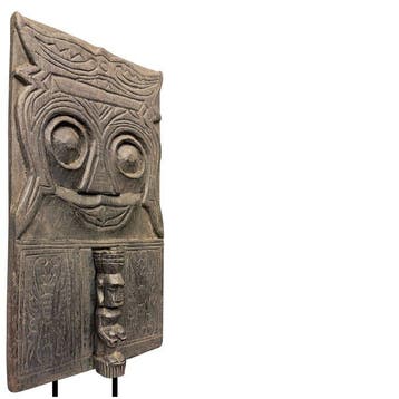 Panneau en bois sculpté originaire de Bornéo - SANS RÉSERVE!