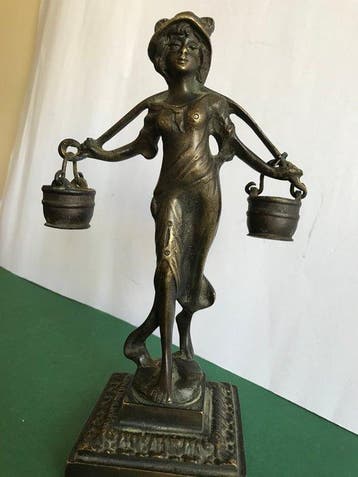 Sculpture, Bellissima scultura Statua in bronzo Donna che