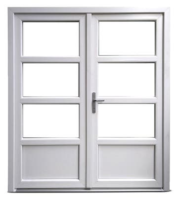 Dubbele deur wit Basic Plus b150 x 204 cm, Doe-het-zelf en Bouw, Deuren en Vliegenramen, 120 cm of meer, Minder dan 200 cm, Nieuw