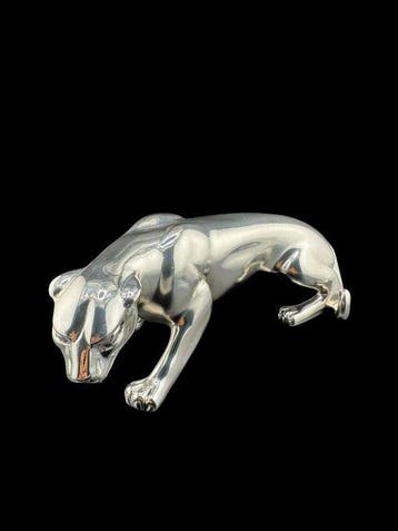 Scultura raffigurante una pantera argentata - sculptuur,