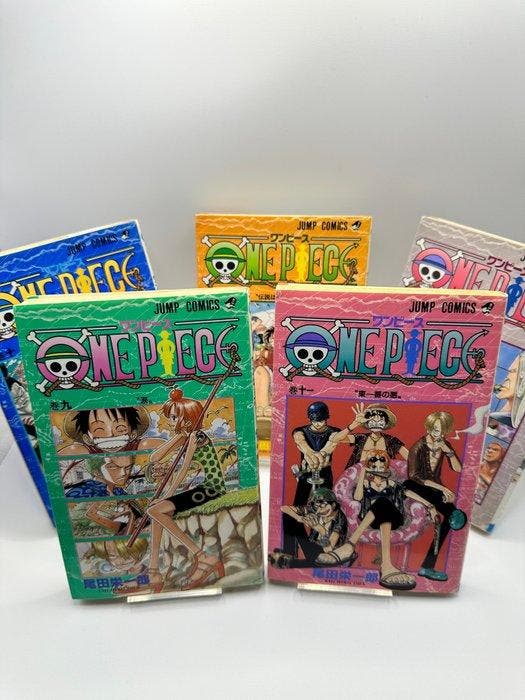 One Piece - Vol. 9-13 - Japanese edition - 5 Comic - Eerste, Livres, BD