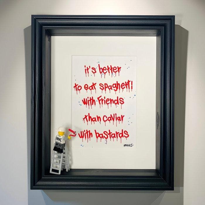 KRAM2 - SPAGHETTI WITH FRIENDS, Antiek en Kunst, Kunst | Schilderijen | Modern