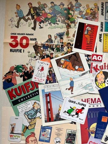 Kuifje - 44 Promotional Material - Posters, stickers,, Nieuw