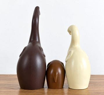 sculptuur, Scandinavian Elephant Family Set-Three