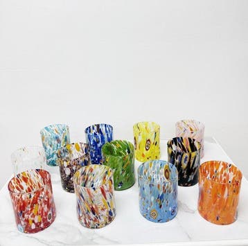 Drinkset (12) - Glas - Murano glazen, Antiek en Kunst