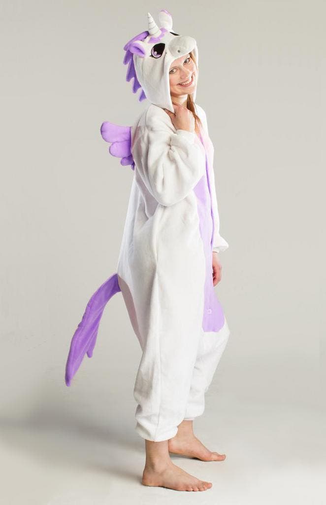 Onesie Paarse Pegasus Pak 128-134 Eenhoornpak Kostuum Eenhoo, Kinderen en Baby's, Carnavalskleding en Verkleedspullen, Meisje