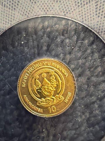 Rwanda. 10 Frw 2015 - Libertad., 1/200 Oz (.999) (Zonder