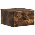 vidaXL Muurbevestigde Nachttafel Gerookt eiken 34,5 x 33 x, Verzenden