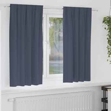 vidaXL Blackout Gordijnen met Ringen 2 st Antraciet 175 x, Verzenden