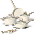 2dekans | Just Perfecto 12 Delige Pannenset Inductie - Beige, Ophalen of Verzenden, Nieuw