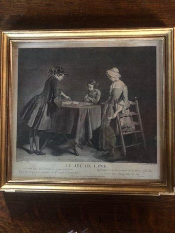 Jean-Baptiste-Siméon Chardin (XVIII), daprès - Le jeu de, Antiek en Kunst