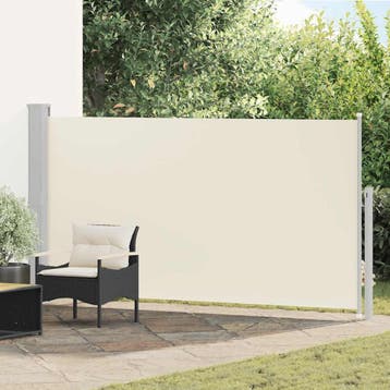 vidaXL Wind-/zonnescherm uittrekbaar 160x300 cm crèmekleurig, Verzenden, Nieuw