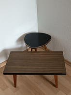 Vintage Blumentisch-Set Mid Century – Brauner Ecktisch &, Antiek en Kunst