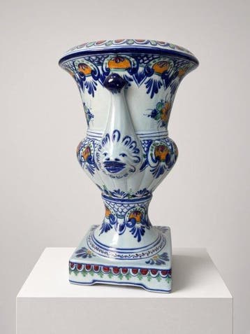 Vase - Grande urne en céramique peinte à la main / amphore