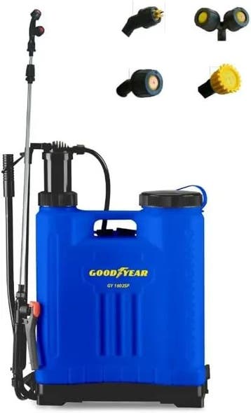 Goodyear rugsproeier 16 L handmatig RVS lans 4 sproeikoppen, Ophalen of Verzenden, Nieuw