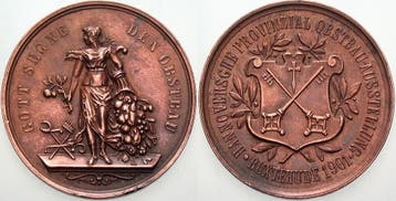 Brons medaille 1901 Buxtehude Hansestadt, Verzenden