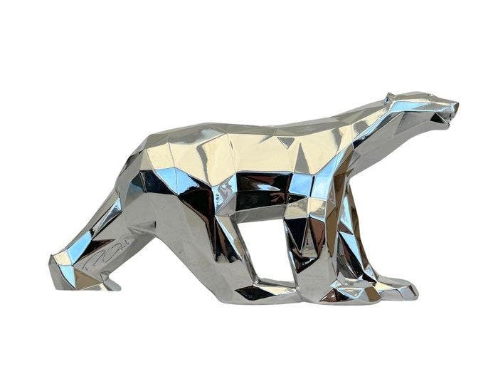 Richard Orlinski (1966) - Sculpture, Ours Blanc Le Choc des, Antiek en Kunst, Curiosa en Brocante