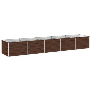 vidaXL Verhoogde Tuinbak Zwart 400 x 80 x 55 cm koudgewalst, Verzenden