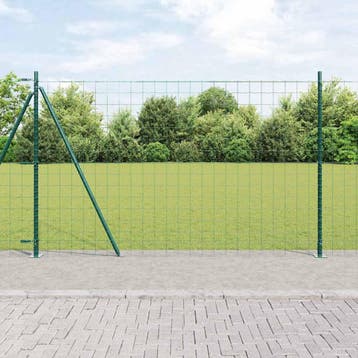 vidaXL Euro-hek met betonnen voetstuk 25 x 1,2 m PVC-Coated, Tuin en Terras, Verzenden, Nieuw